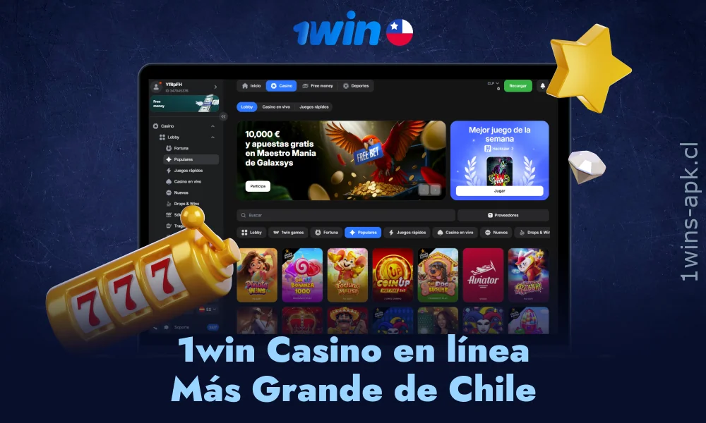 El casino en línea 1win Chile ofrece una sección de casino con una amplia variedad de juegos